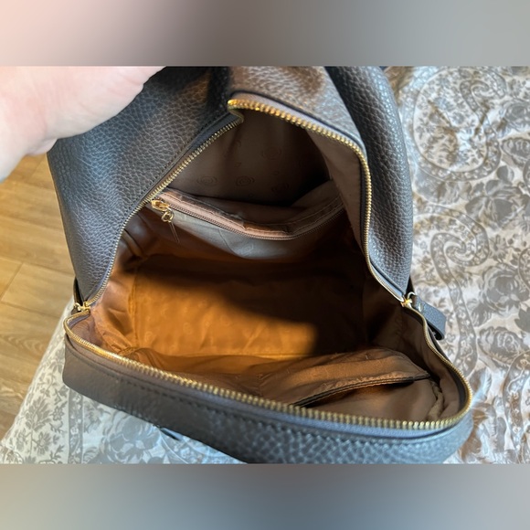 Grey Vegan Leather Backpack - Picture 8 of 8